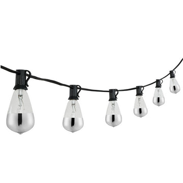 10-Light Indoor/Outdoor 10 ft. Rustic Industrial ST38 Clear Bulb String Lights